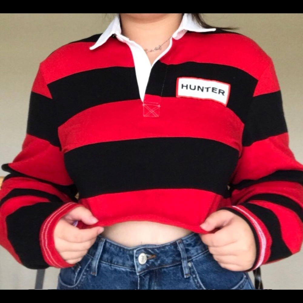 Cropped Hunter rugby polo
